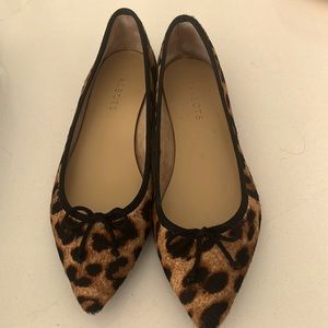Talbots 9.5M Mira Classic Leopard Haircalf Pointed Toe Flats “Gently Worn”